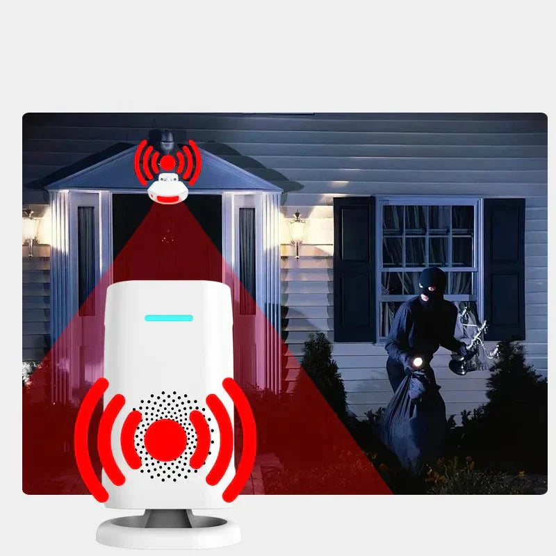 RINGSENSE Trådlös Dörrklocka med PIR Rörelsesensor för Förbättrad Säkerhet