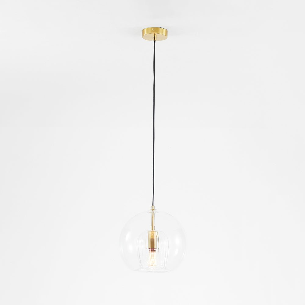 12-Inch Pendant Light With Dual Glass Globe Fixture