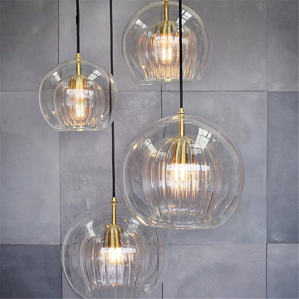 12-Inch Pendant Light With Dual Glass Globe Fixture