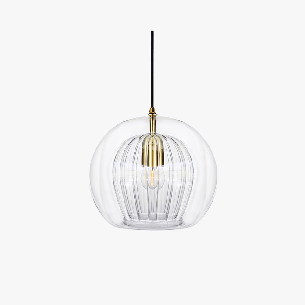 12-Inch Pendant Light With Dual Glass Globe Fixture