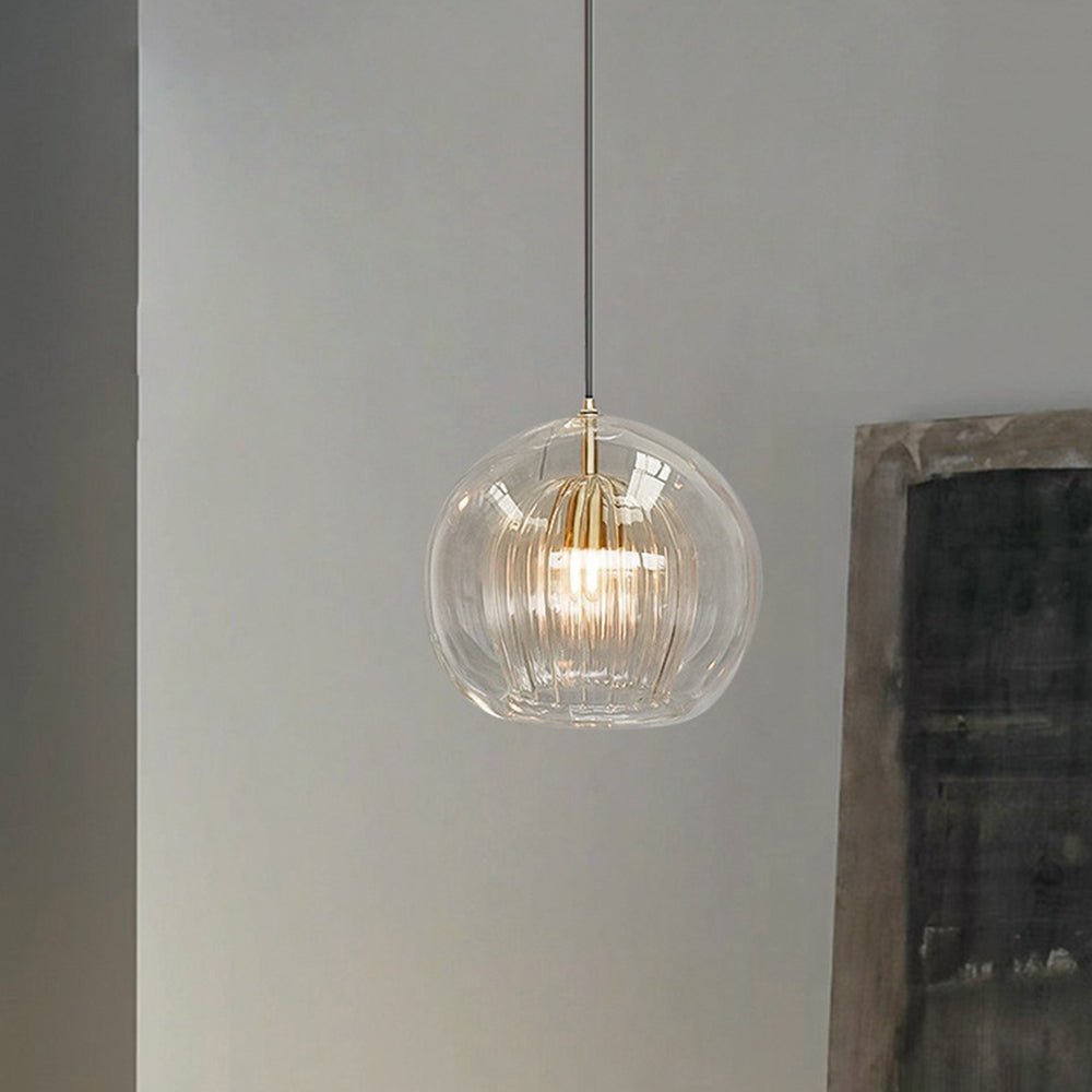 12-Inch Pendant Light With Dual Glass Globe Fixture