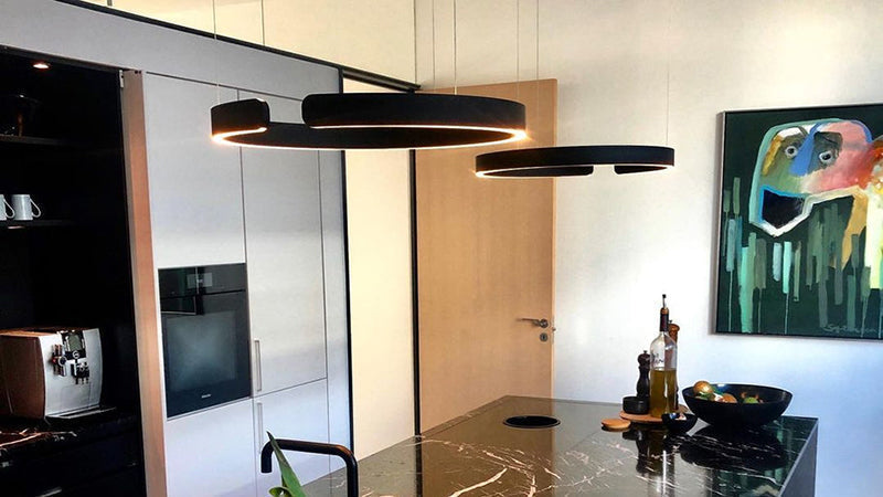 Lumera Dual-Ring LED Pendant Light — Sleek Floating Silhouette | Orntli