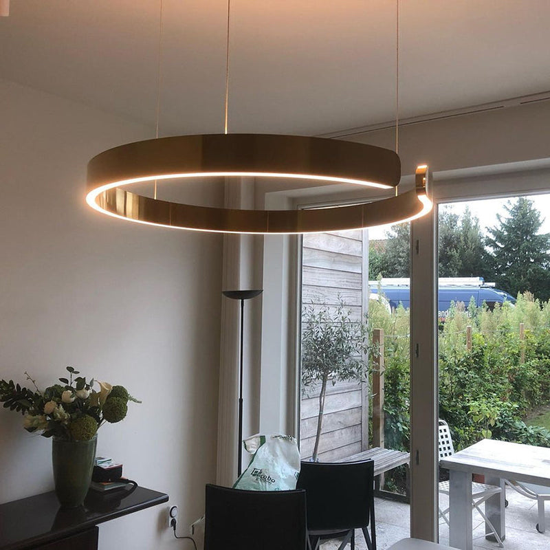 Lumera Dual-Ring LED Pendant Light — Sleek Floating Silhouette | Orntli