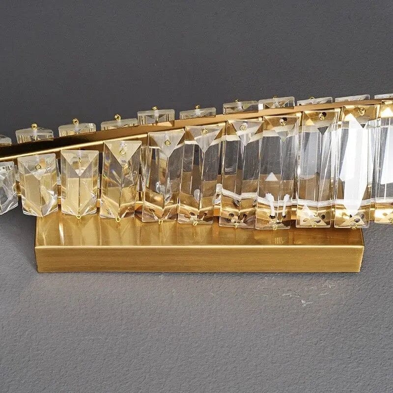 Aurelia Kristály LED Fali Lámpa Szálcsiszolt Rozsdamentes Acél