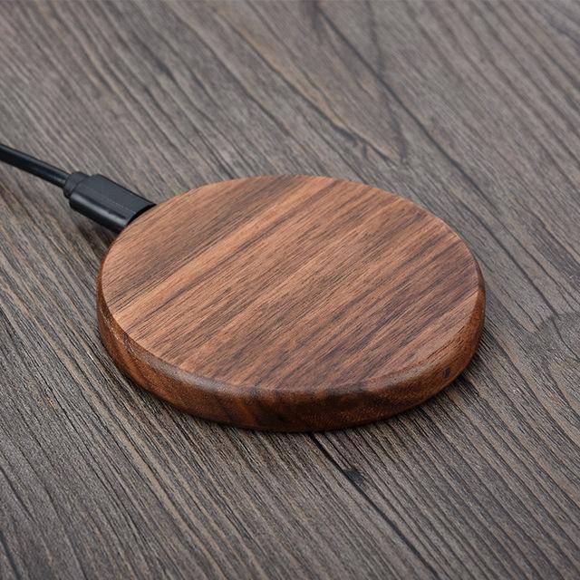 VerdantCharge Qi Fast Charger In Bamboo With Overheat Protection For Minimalists