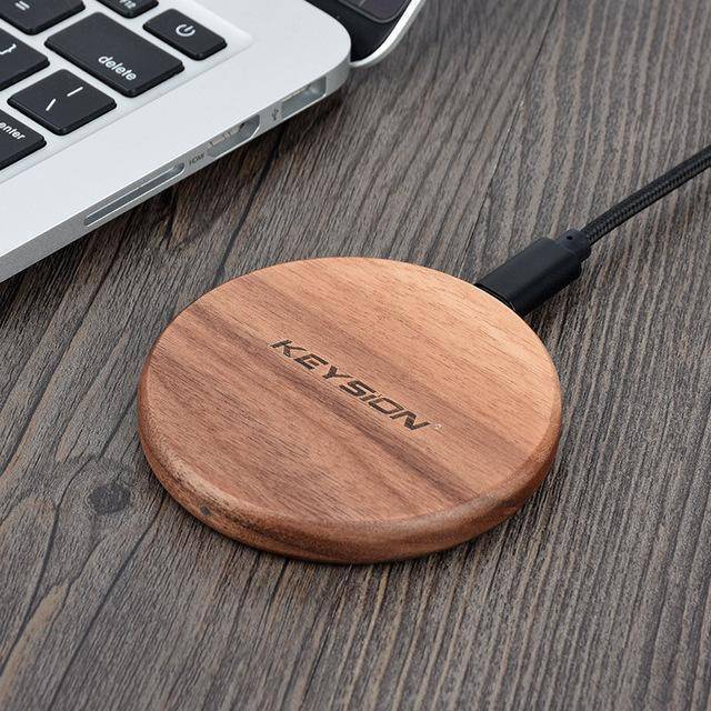 VerdantCharge Qi Fast Charger In Bamboo With Overheat Protection For Minimalists