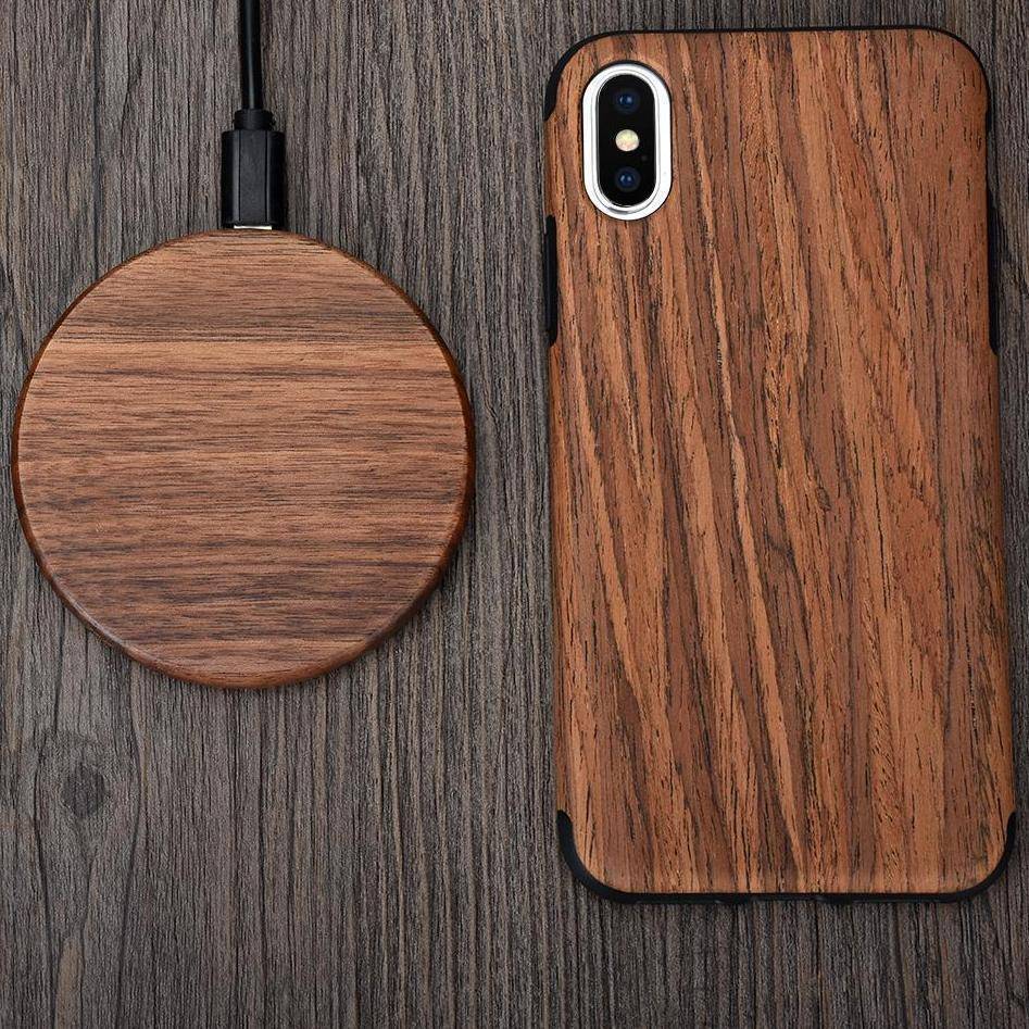 VerdantCharge Qi Fast Charger In Bamboo With Overheat Protection For Minimalists