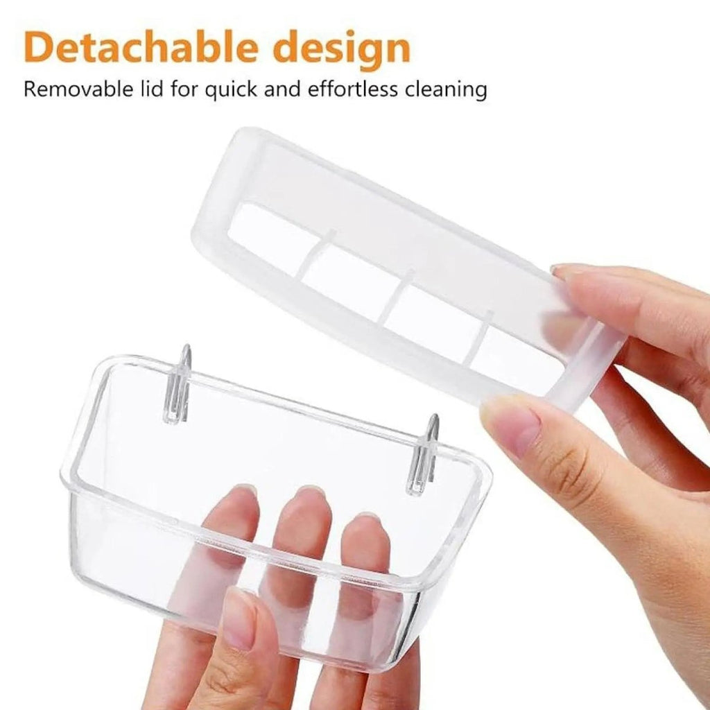 Clear Wing Parrot Feeder 360 Degree Transparent Hygienic Eco Friendly