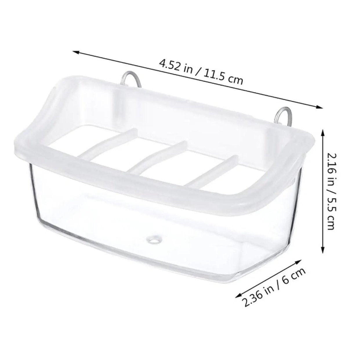 Clear Wing Parrot Feeder 360 Degree Transparent Hygienic Eco Friendly