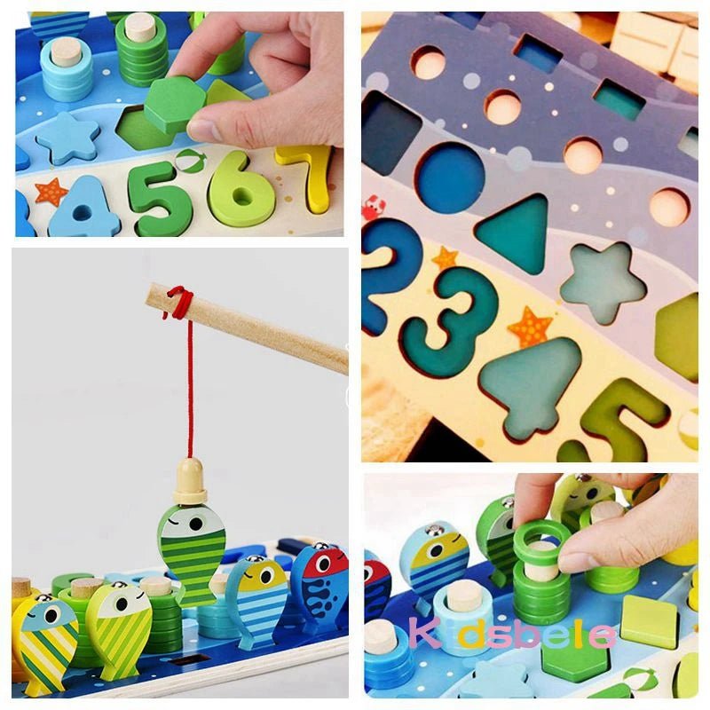 BrightPath Montessori Puzzlebrett zum Zählen und Farbzuordnen für Vorschulkinder