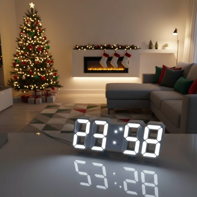 LumenNova 3D digitální hodiny se světlem, hlasovým ovládáním a tichým budíkem pro milovníky technologií