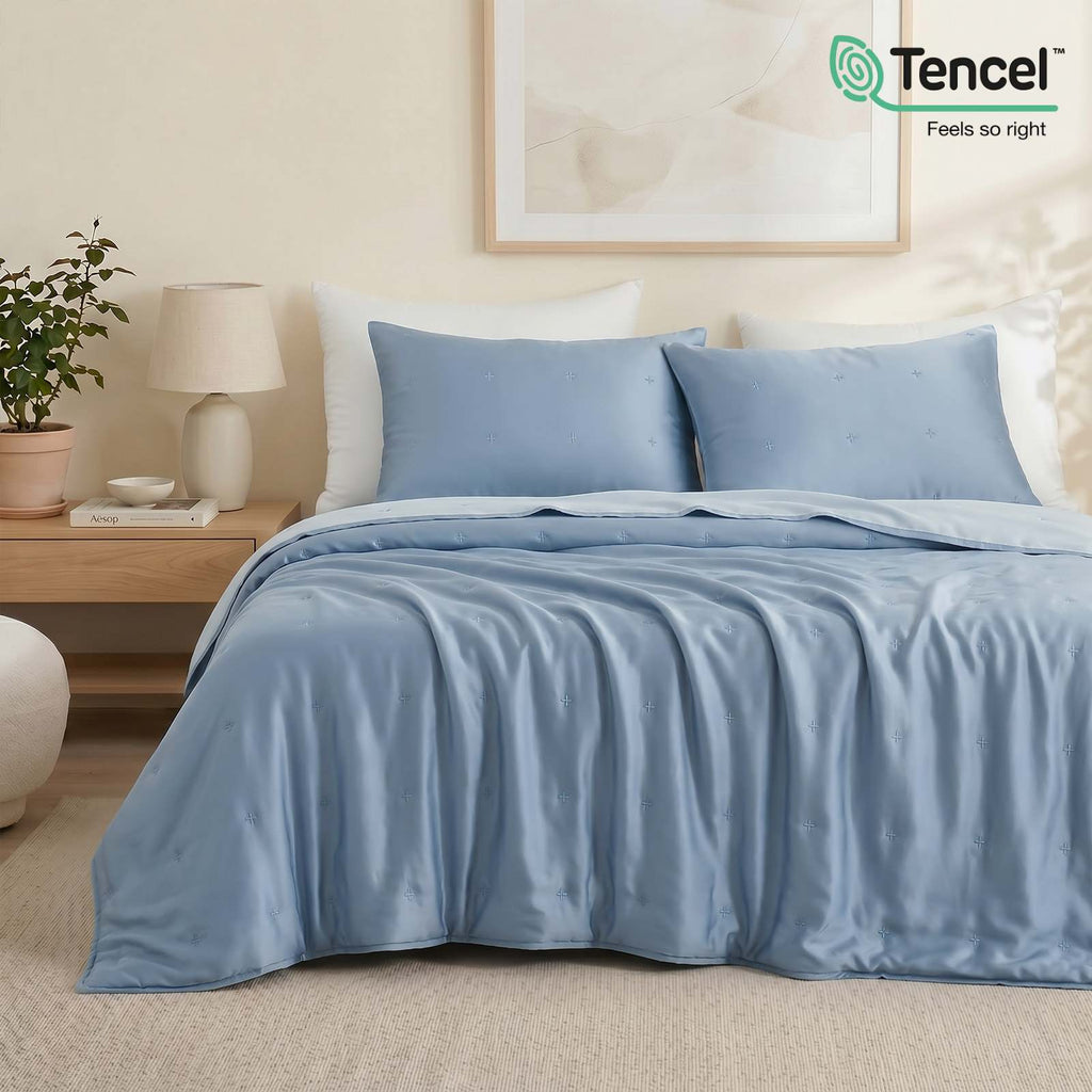 Eco-Friendly Comforter Set | Tencel Cooling Comforter with Moisture-Wicking Technology | Lightweight Design for Hot Sleepers 9
