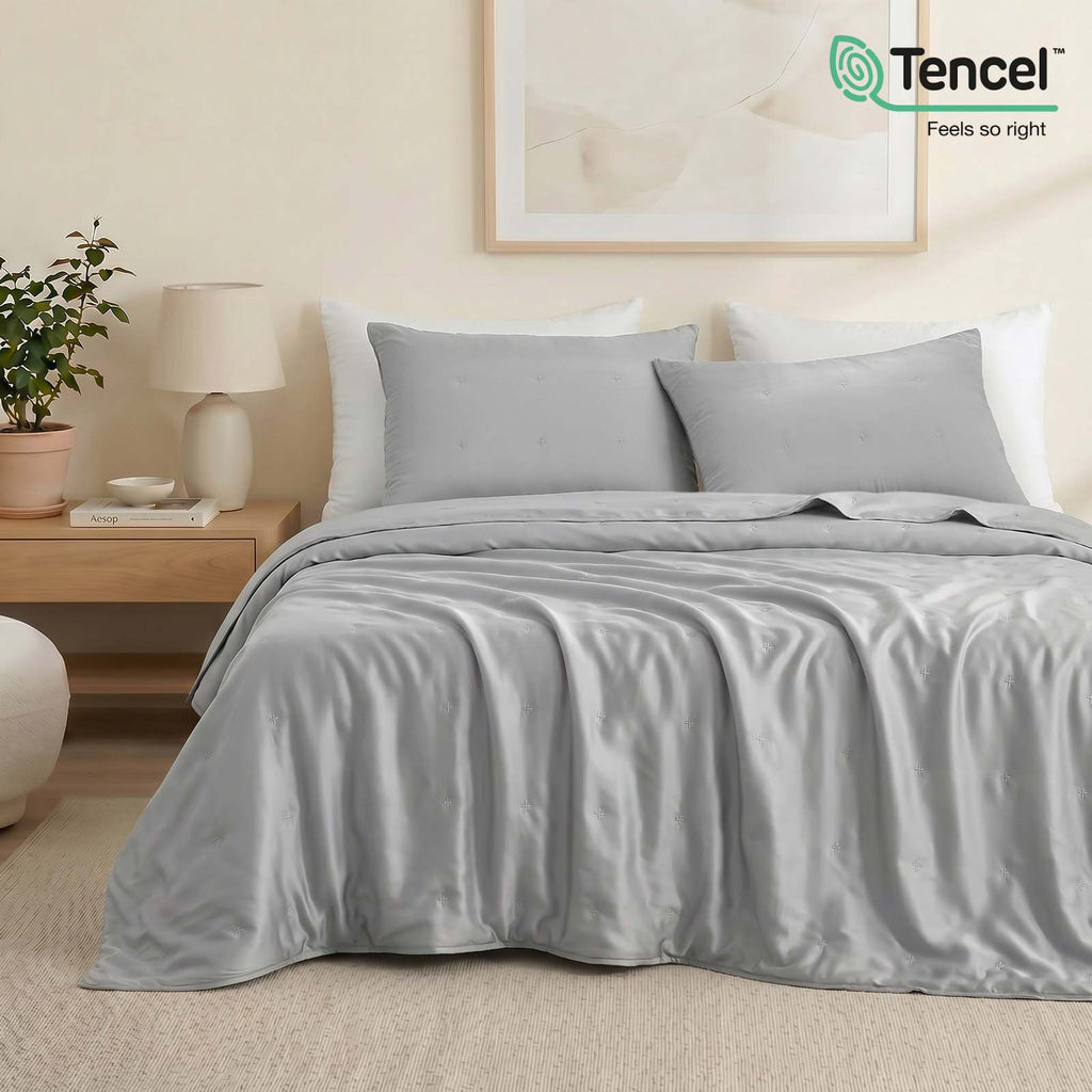 Eco-Friendly Comforter Set | Tencel Cooling Comforter with Moisture-Wicking Technology | Lightweight Design for Hot Sleepers 5