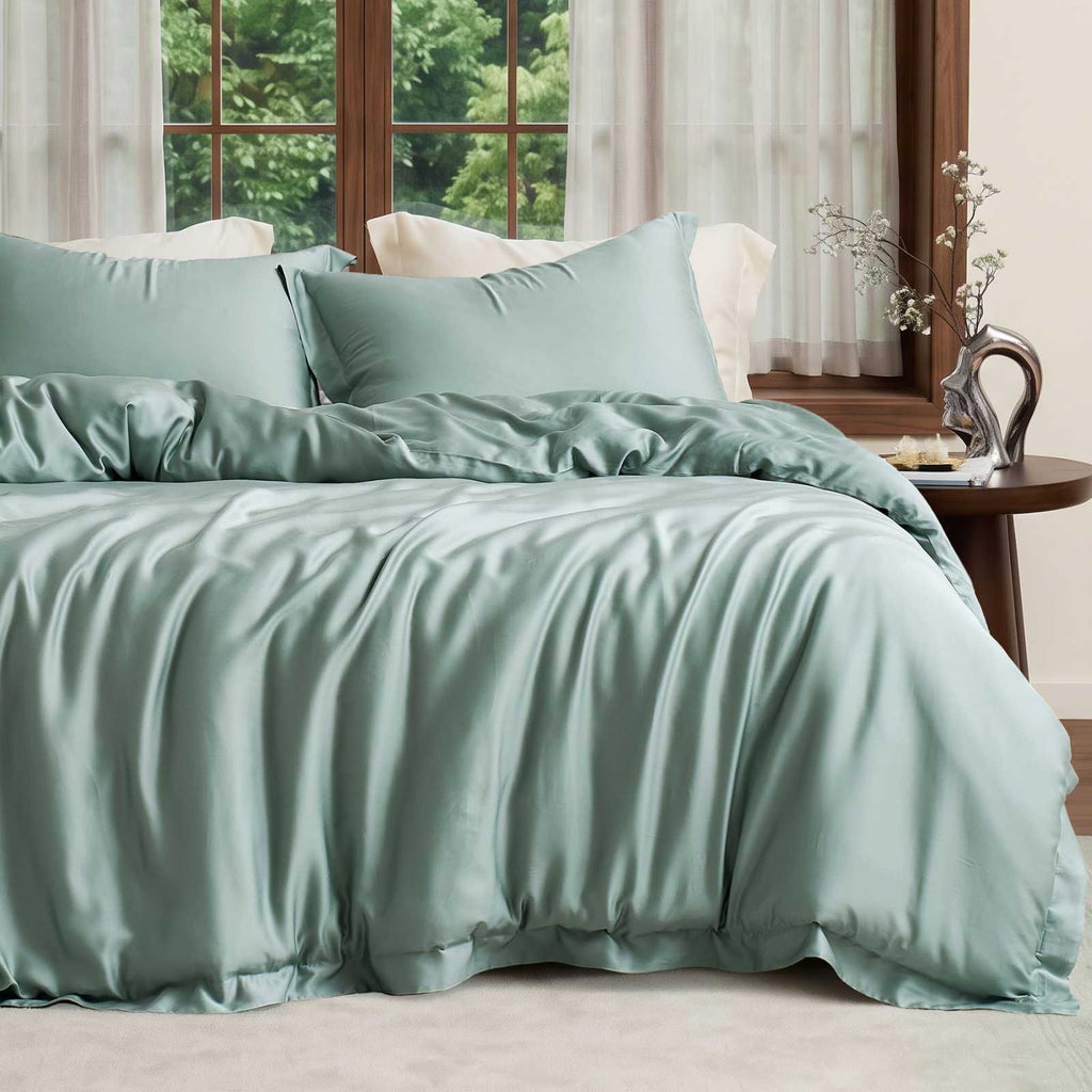 Eco-Friendly Tencel Duvet Cover Set with Cooling Technology | Lightweight & Moisture-Wicking for Comfortable Sleep 9