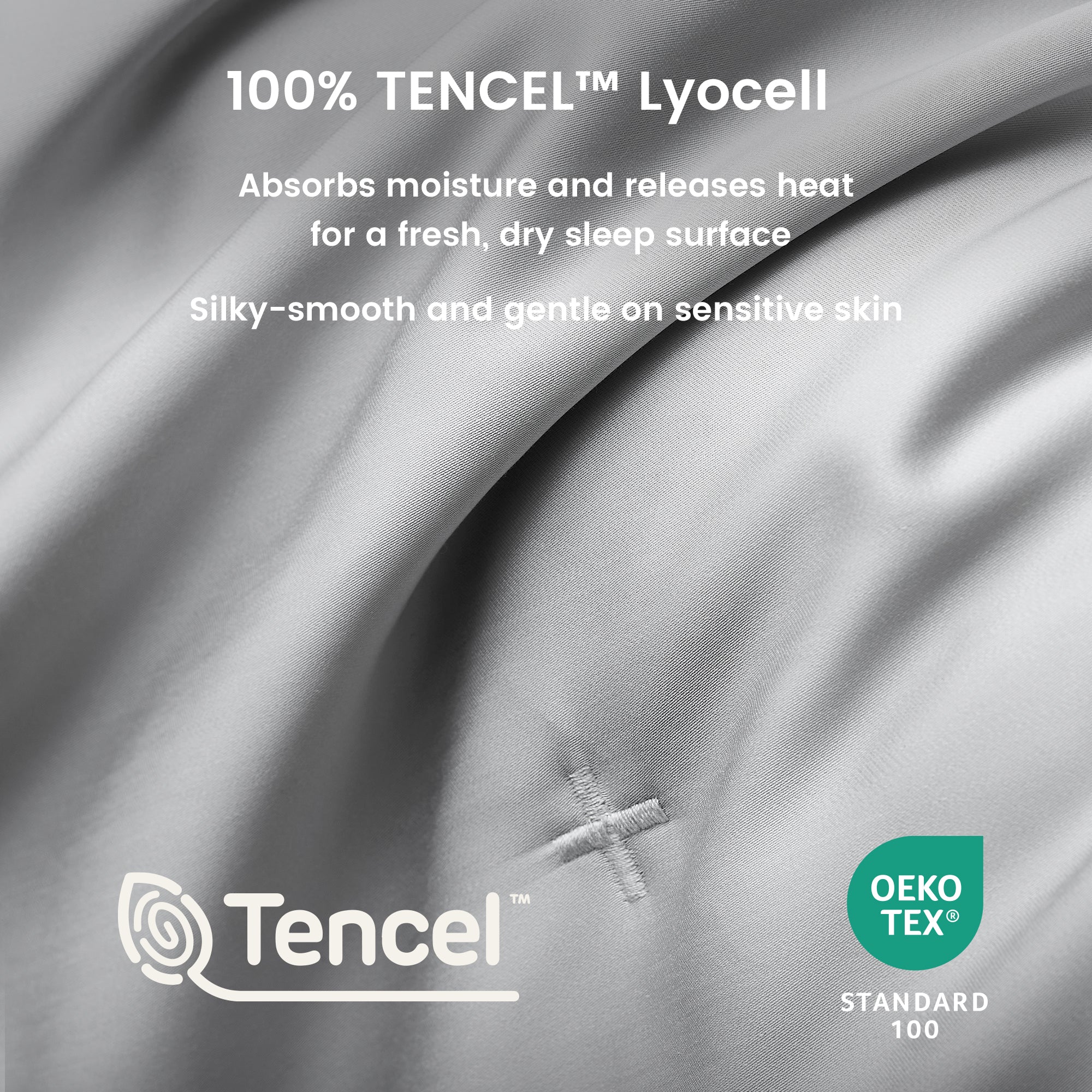 Umweltfreundliche Tencel-Seidensheets mit feuchtigkeitsableitendem Stoff für atmungsaktiven Komfort