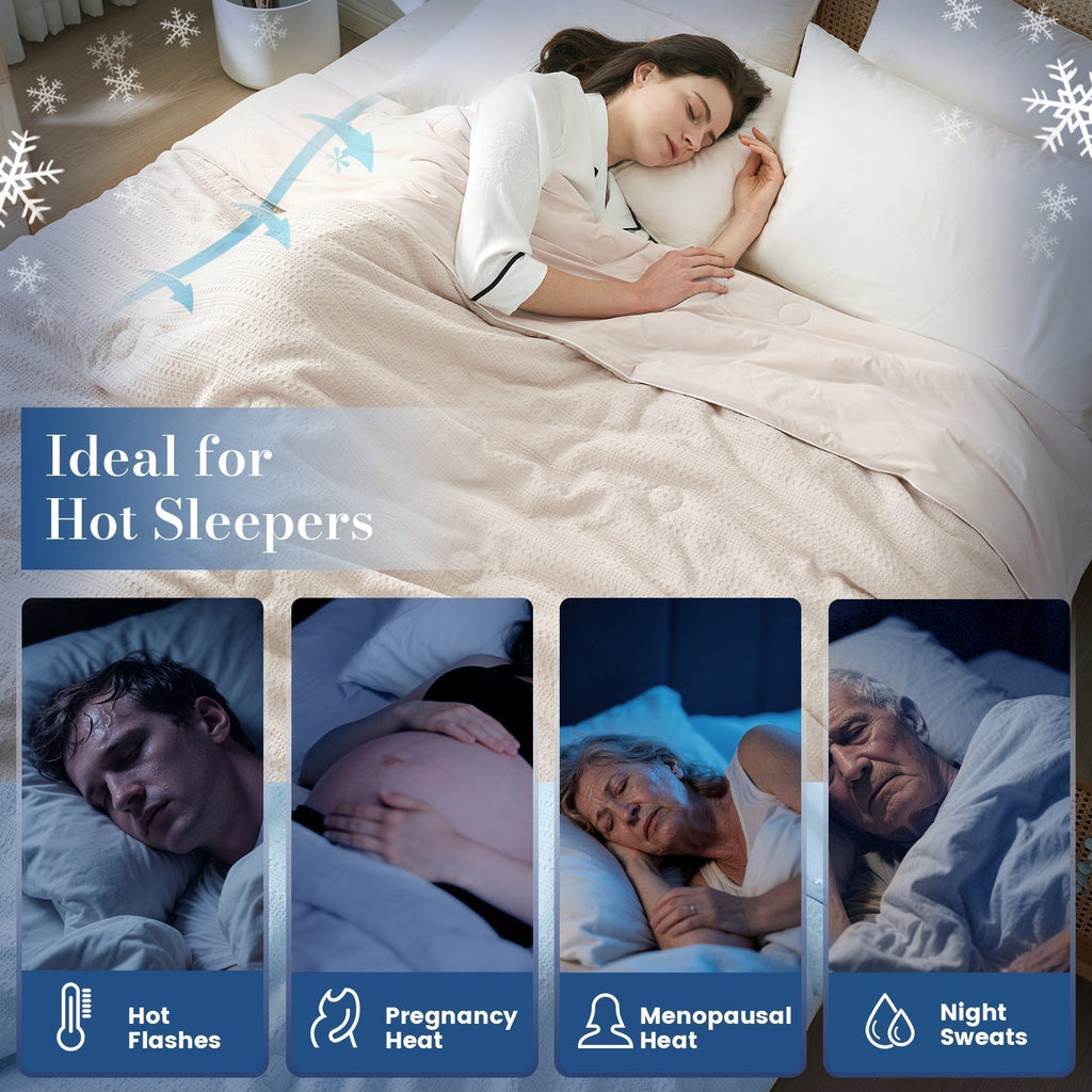 EcoCool Collection Sorona Fiber Waffle Comforter Breathable Design