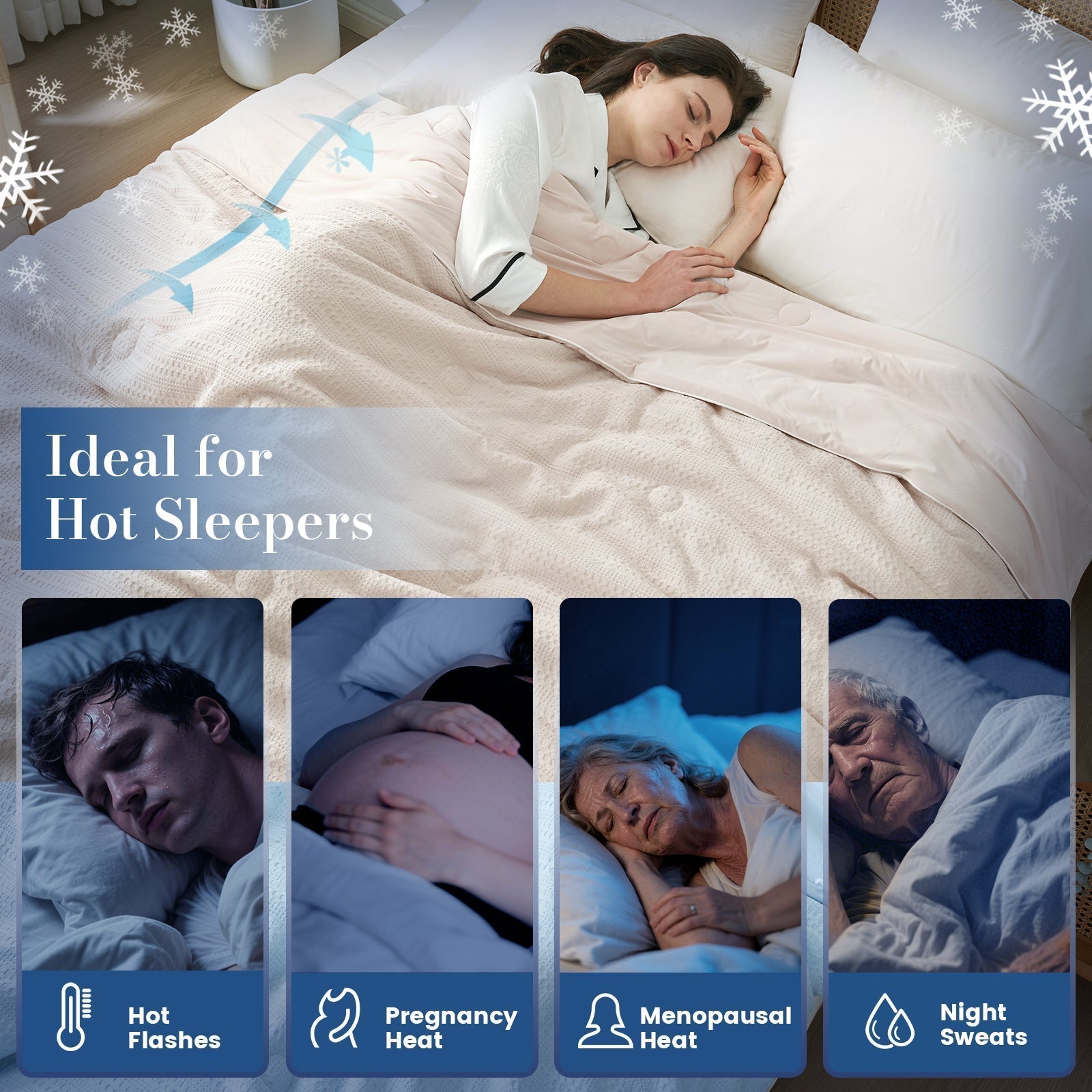 EcoCool Collection Sorona Fiber Waffle Comforter Breathable Design