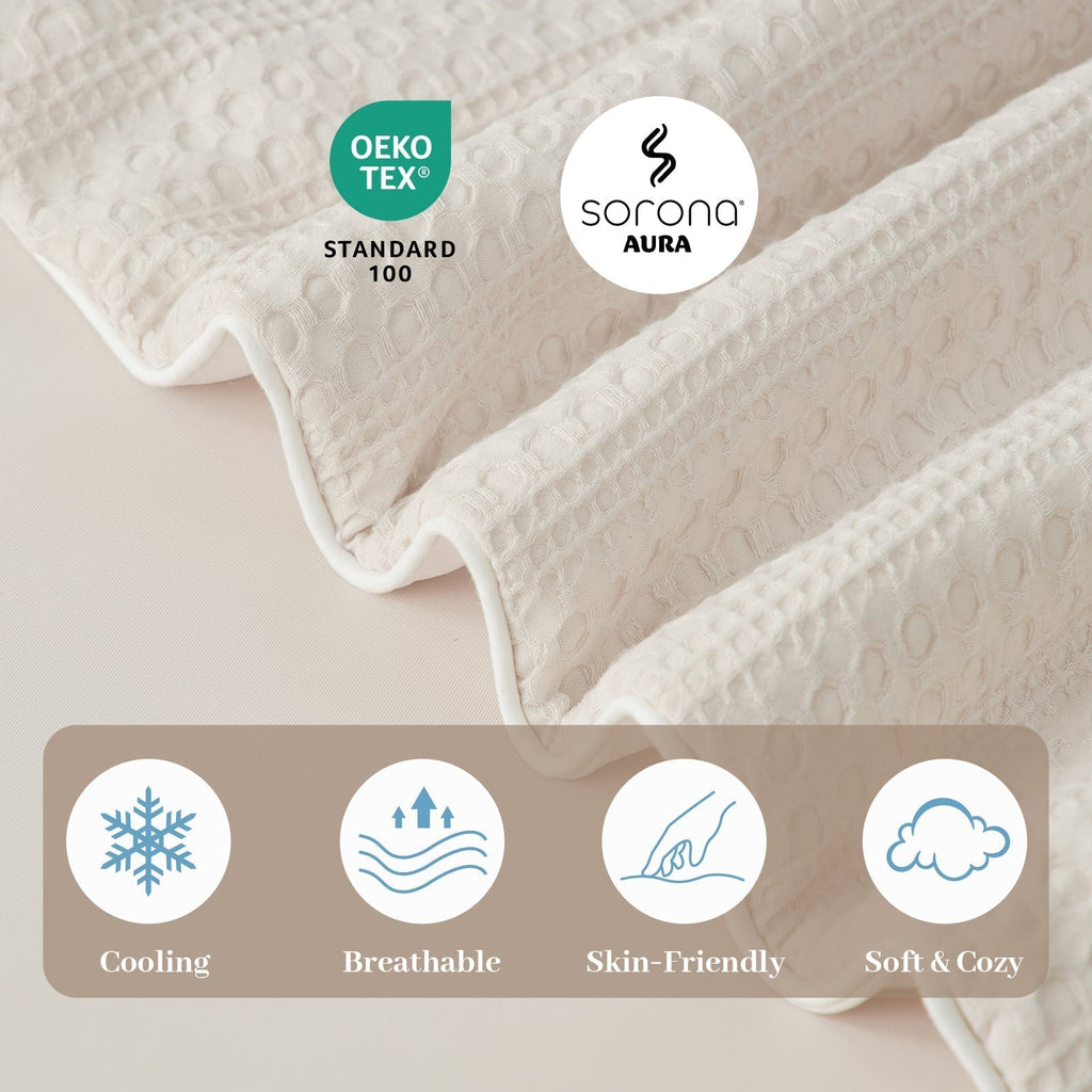 EcoCool Collection Sorona Fiber Waffle Comforter Breathable Design