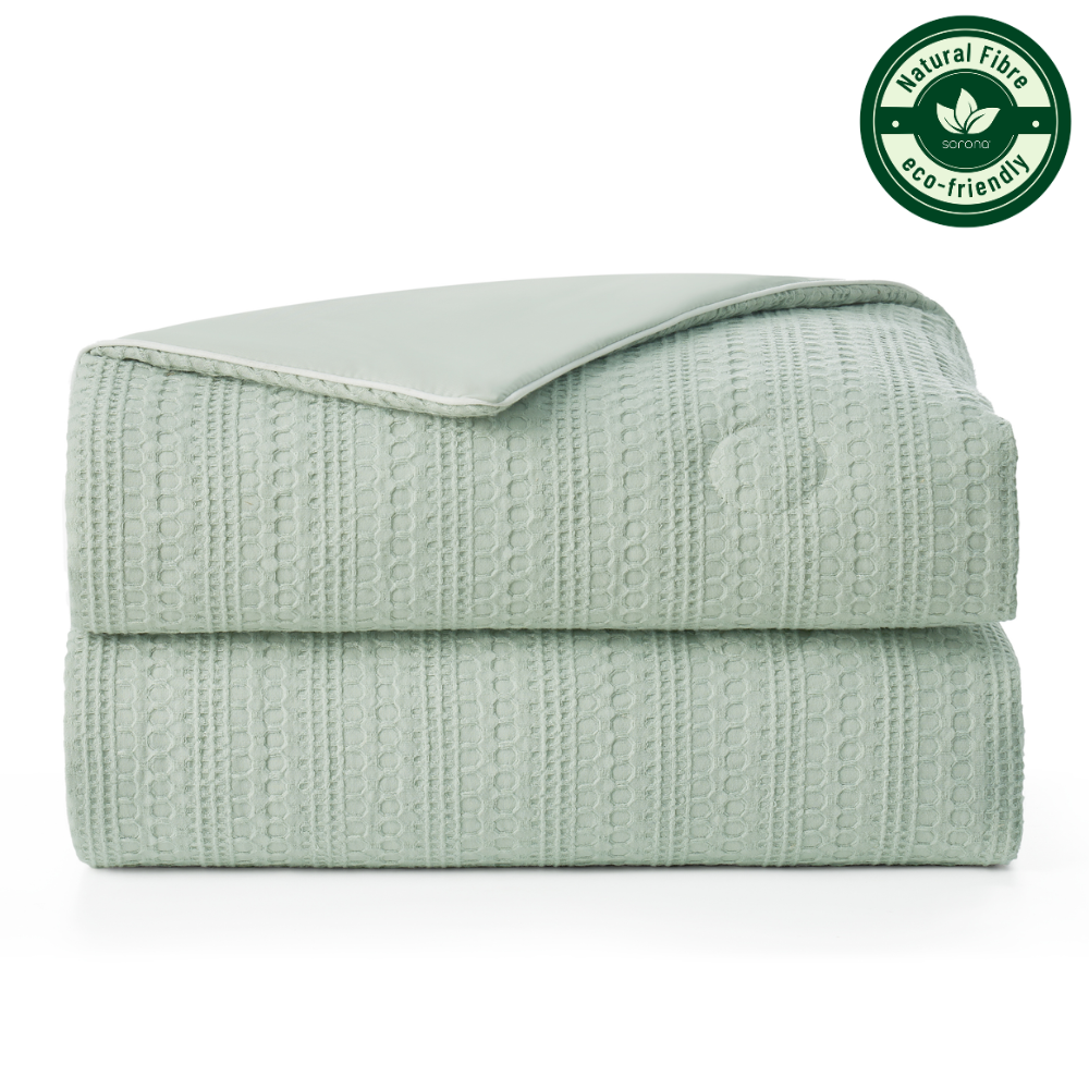 EcoCool Collection | Waffle Cooling Comforter with Sorona Fiber | Breathable Design for Hot Sleepers 5