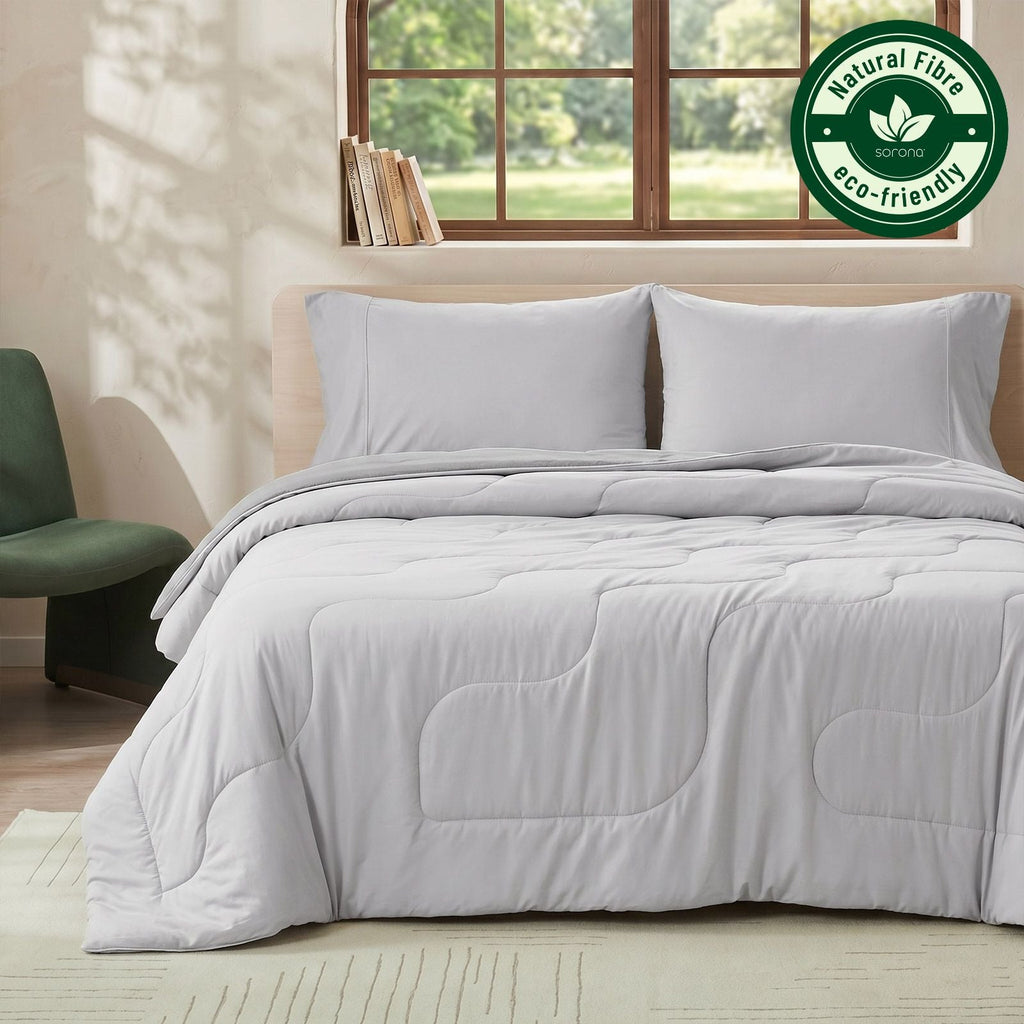 Eco Comfort | Natural Fiber Cooling Comforter with Ultra Breathability | Lightweight Design for Hot Sleepers 2
