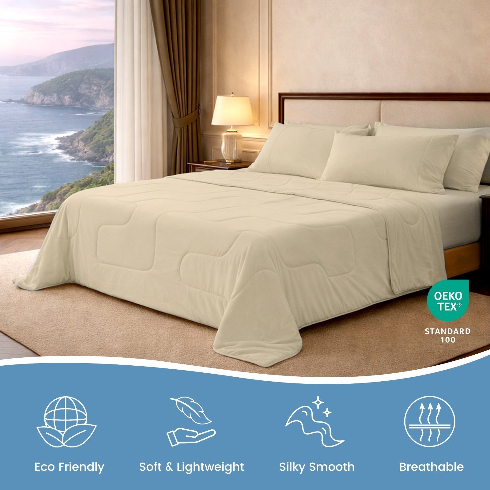 Eco Comfort | Natural Fiber Cooling Comforter with Ultra Breathability | Lightweight Design for Hot Sleepers 11