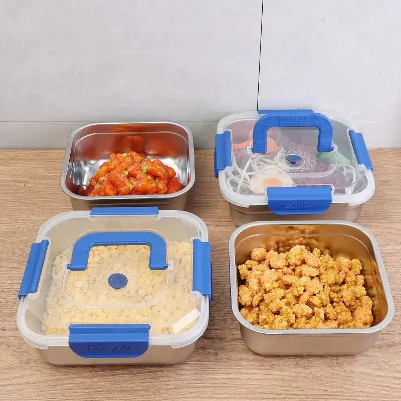 קופסת אוכל מפלדת אל-חלד FRESHBOX לארוחות טריות ואטומות נזילות