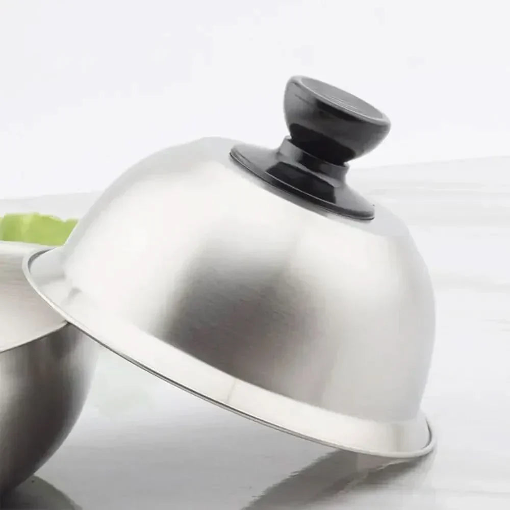 AeroCook Stainless Steel Lid For Even Cooking And Melting Cheese For Home Cooks