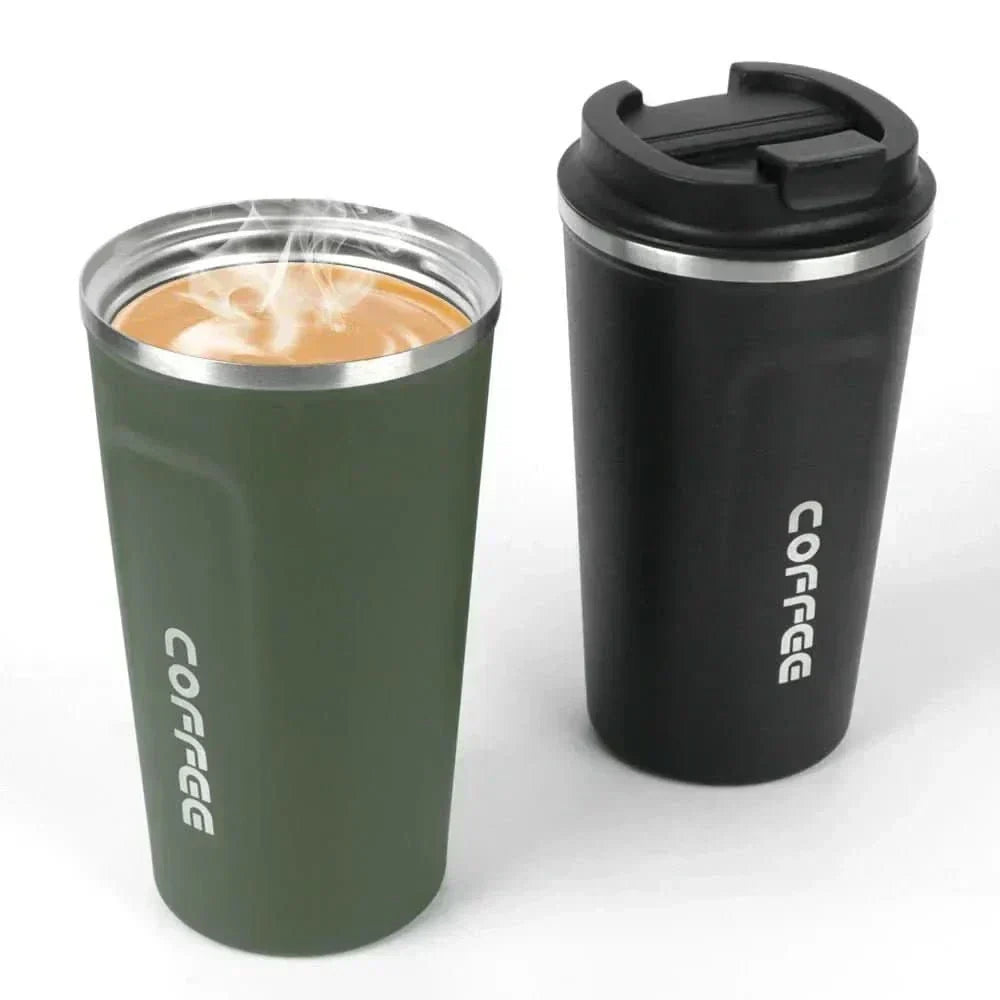 VoyageMate szivárgásmentes rozsdamentes acél termoszbögre kávéhoz és teához, 380 ml/510 ml