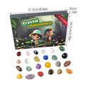 AuroraQuest Premium Advent Calendar 2025 With 24 Natural Crystals For Crystal Lovers