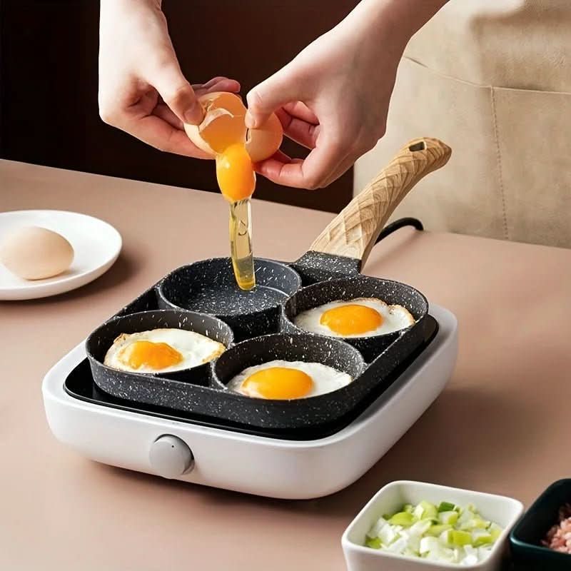 NovaChef 4-Hole Nonstick Pan For Eggs, Pancakes, And More Home Cooks