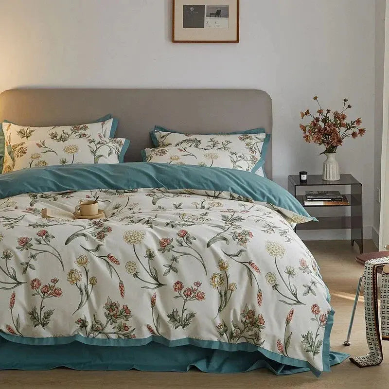 Elegant Floral Duvet Cover Set | Soft Microfiber with Hidden Zipper | Cozy Bedroom Aesthetic for Stylish Comfort 2
