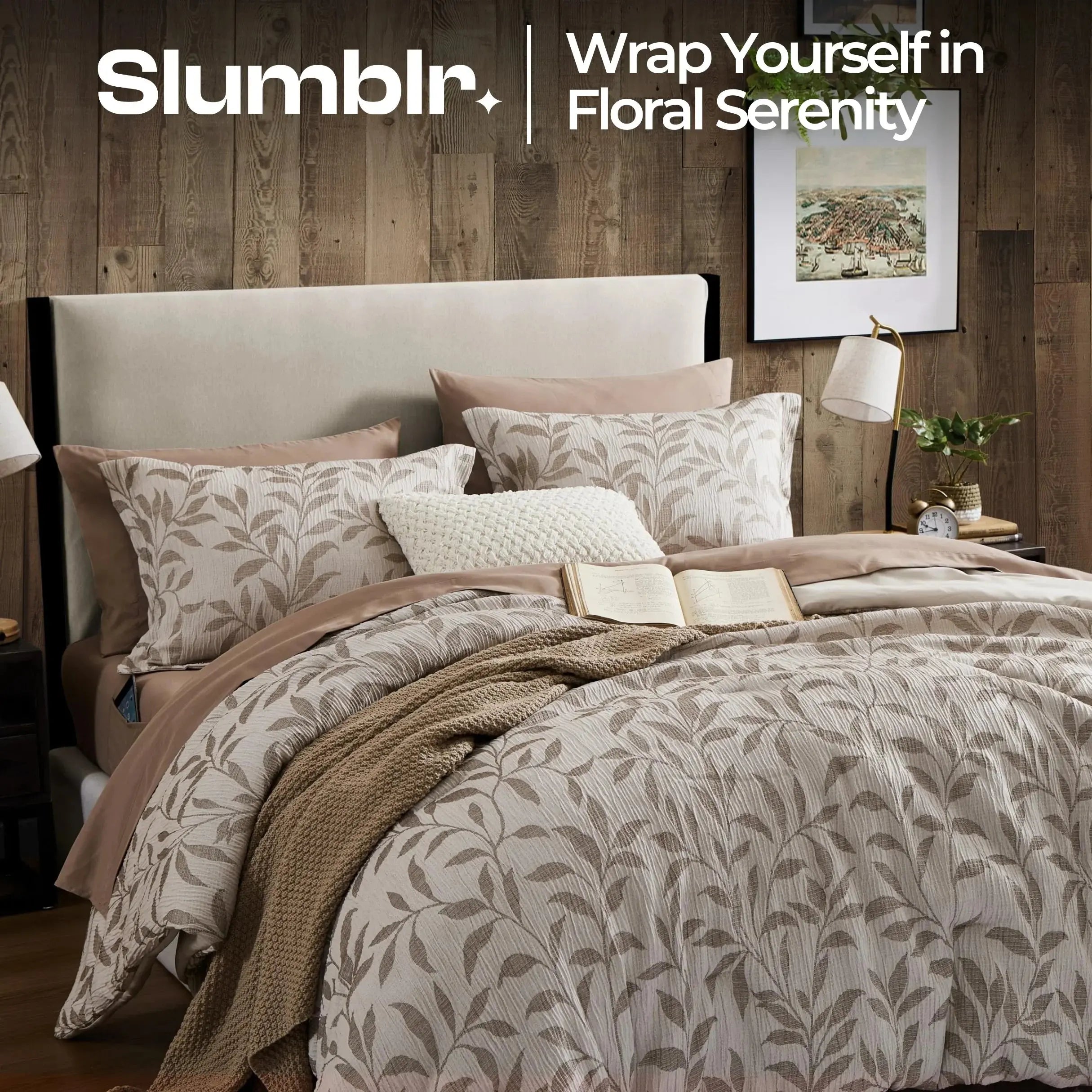 Floral Microfiber Bedding Cover Set With Hidden Zipper For Cozy Bedroom Decor