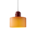 Sufitowa lampa szklana do zabudowy z miękkim kolorowym kloszem