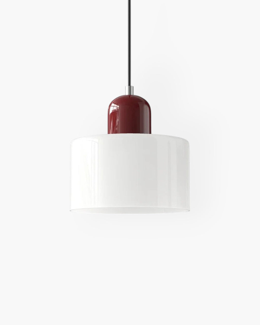 Sufitowa lampa szklana do zabudowy z miękkim kolorowym kloszem