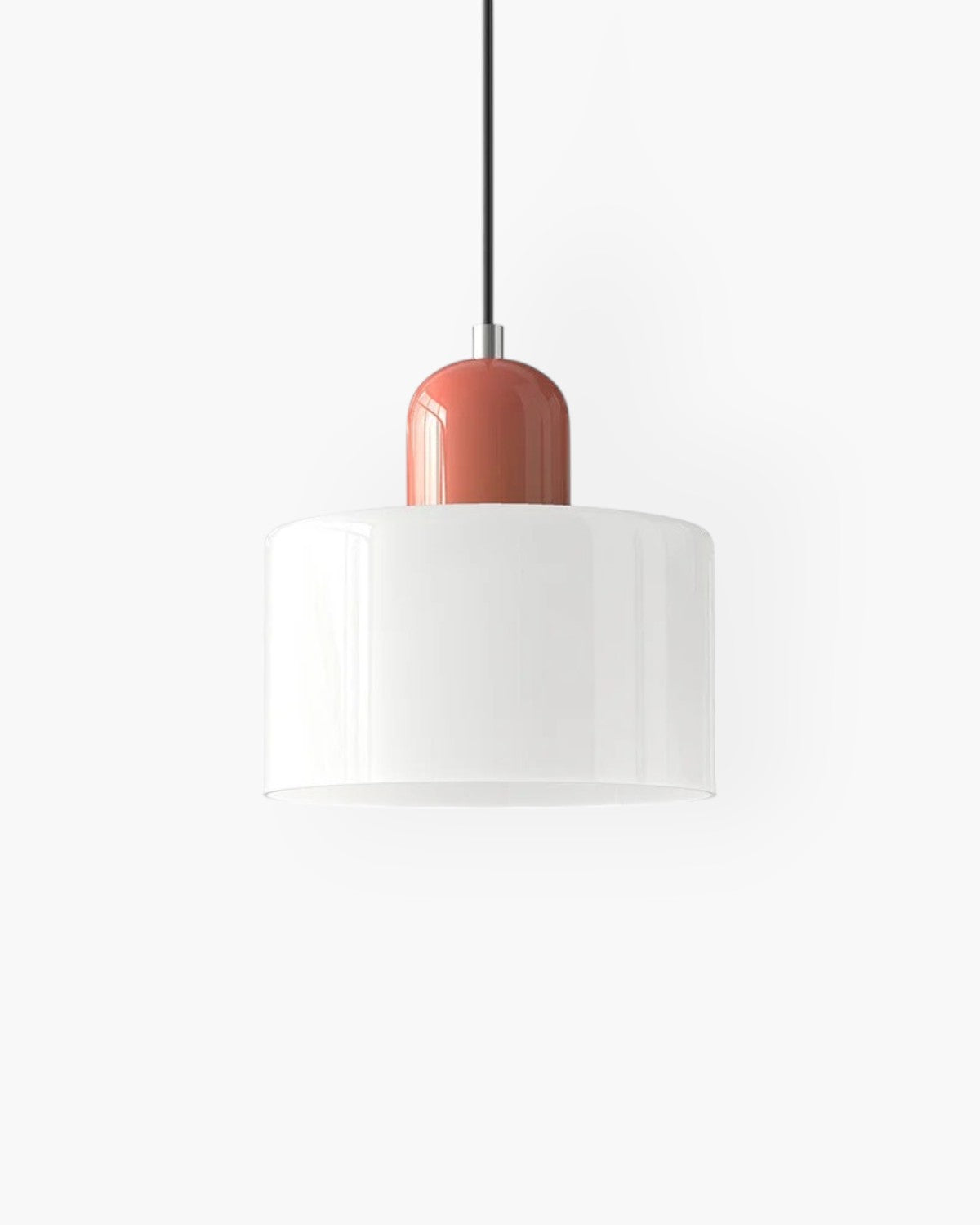 Sufitowa lampa szklana do zabudowy z miękkim kolorowym kloszem