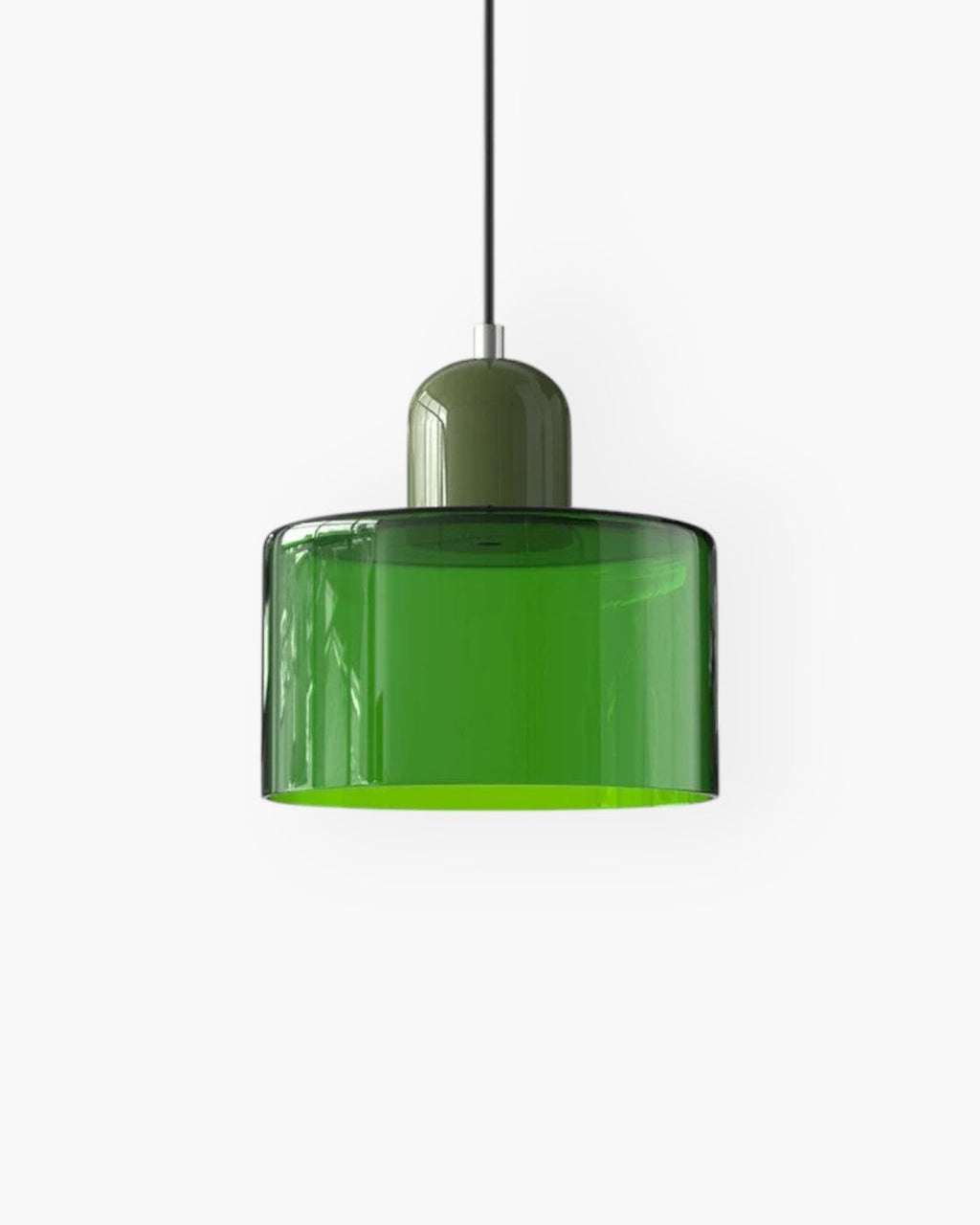 Sufitowa lampa szklana do zabudowy z miękkim kolorowym kloszem