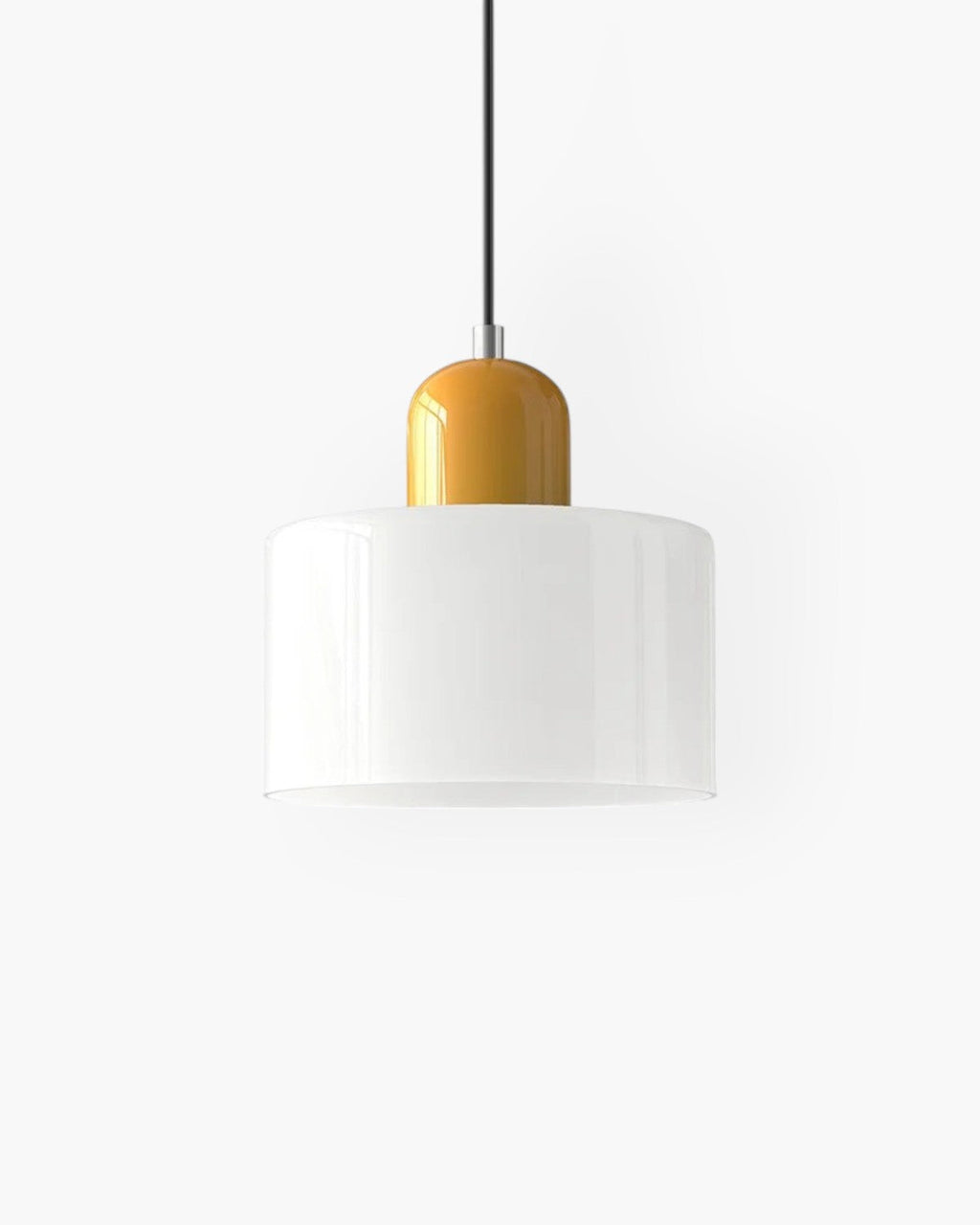Sufitowa lampa szklana do zabudowy z miękkim kolorowym kloszem