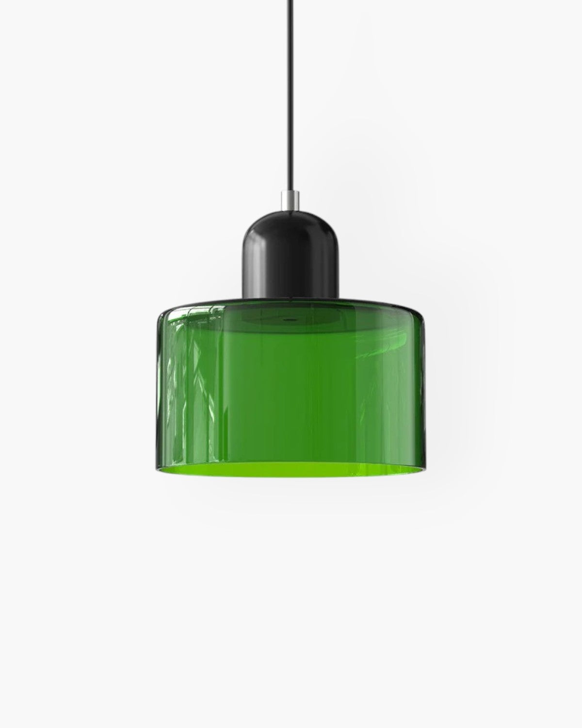 Sufitowa lampa szklana do zabudowy z miękkim kolorowym kloszem