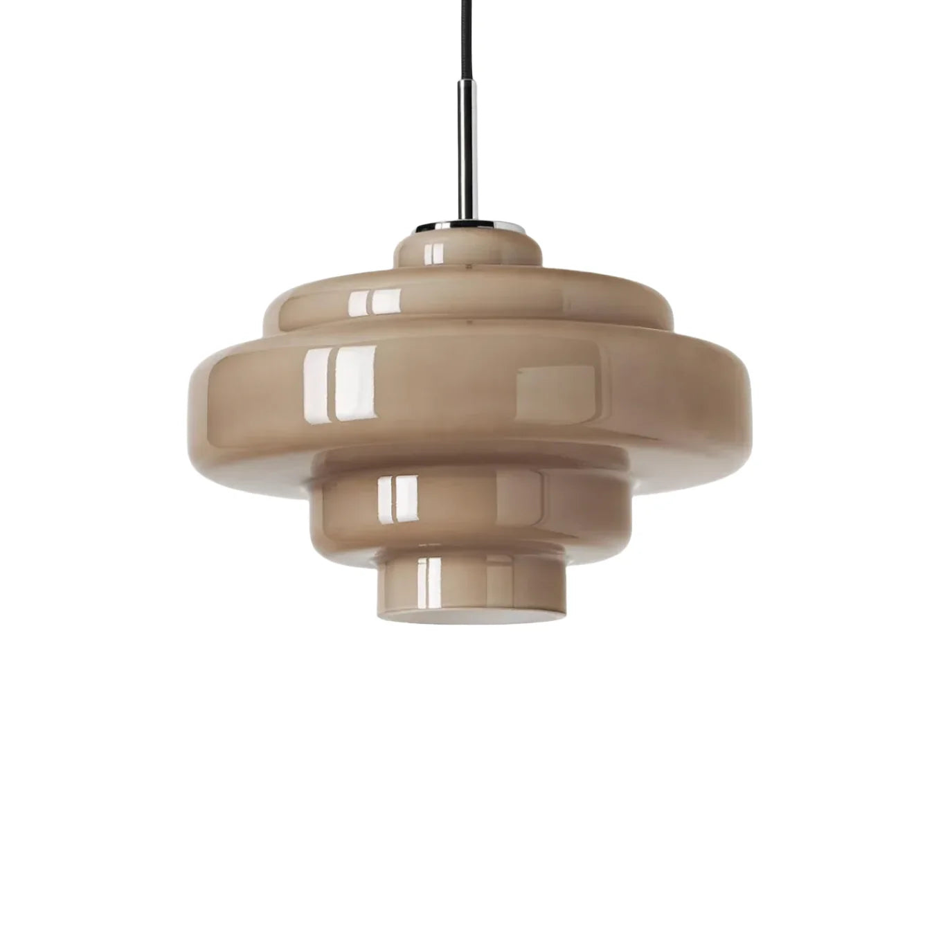 Bauhaus-Stil Pendelleuchte mit farbigem Glasschirm Deckenlampe