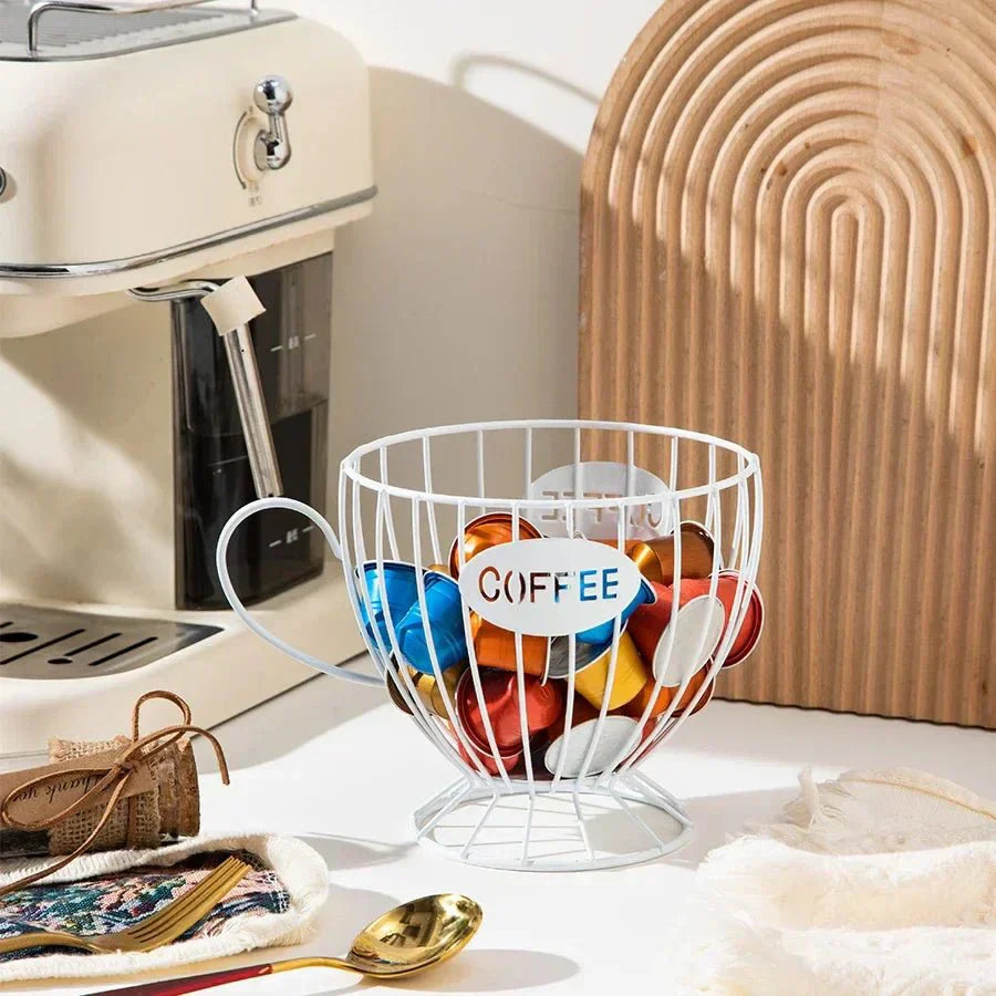 BrewNook Compact Decorative Shelf For Coffee Capsules And Treats For Coffee Lovers