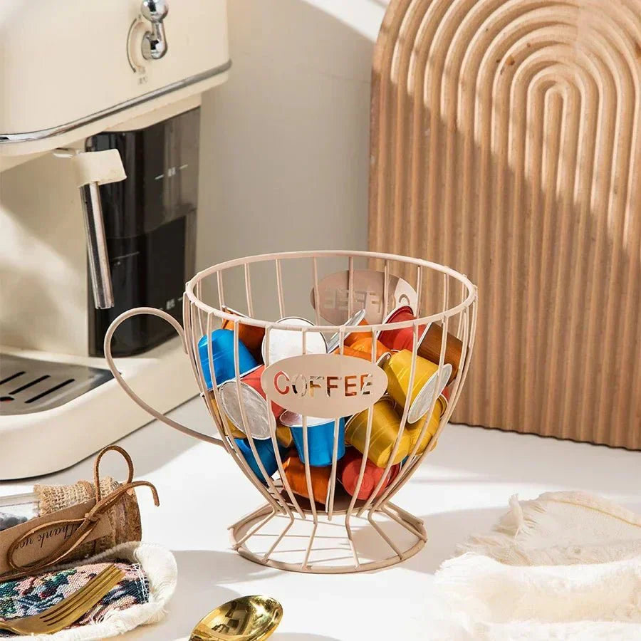 BrewNook Compact Decorative Shelf For Coffee Capsules And Treats For Coffee Lovers