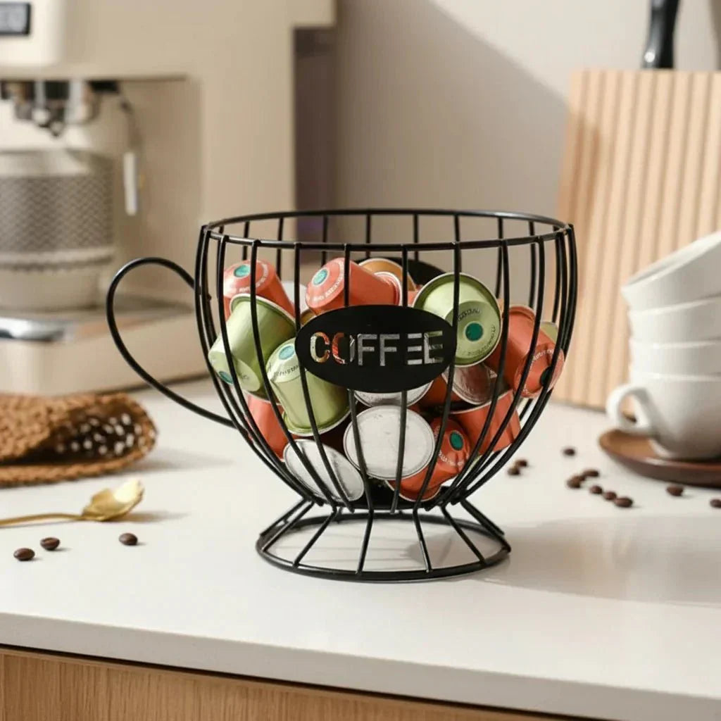 BrewNook Compact Decorative Shelf For Coffee Capsules And Treats For Coffee Lovers