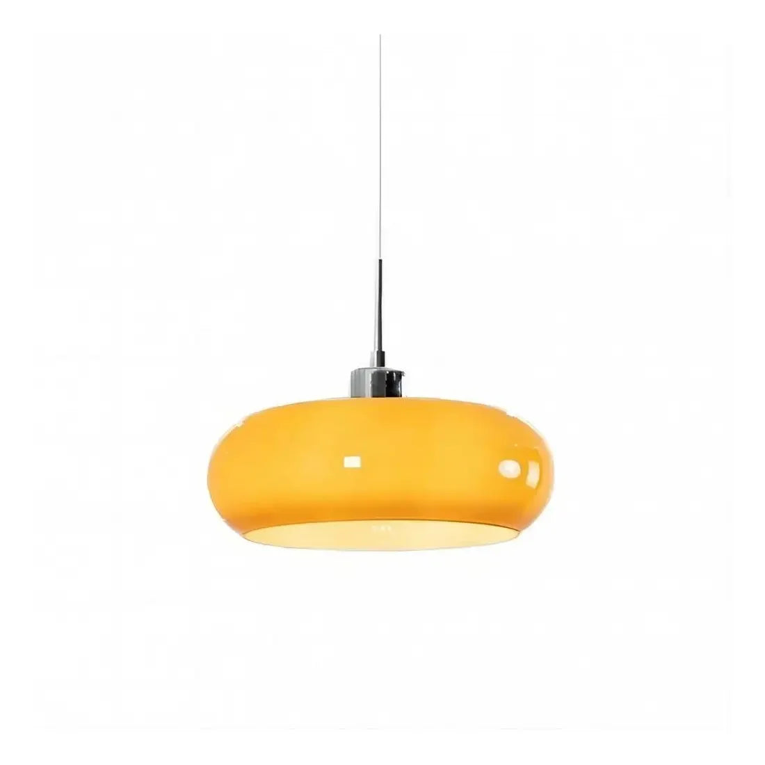 Compact Pendant Light With Glass, Bauhaus Inspired Ceiling Fixture