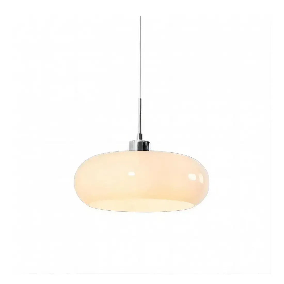 Compact Pendant Light With Glass, Bauhaus Inspired Ceiling Fixture