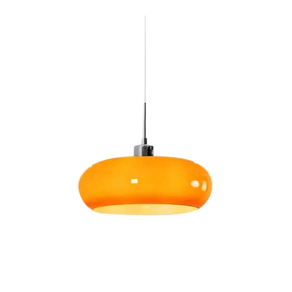 Compact Pendant Light With Glass, Bauhaus Inspired Ceiling Fixture