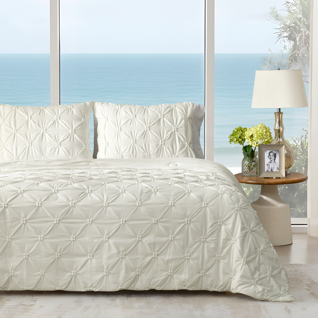 Elegant Pintuck Cooling Comforter | Breathable Lightweight Design for Hot Sleepers 2