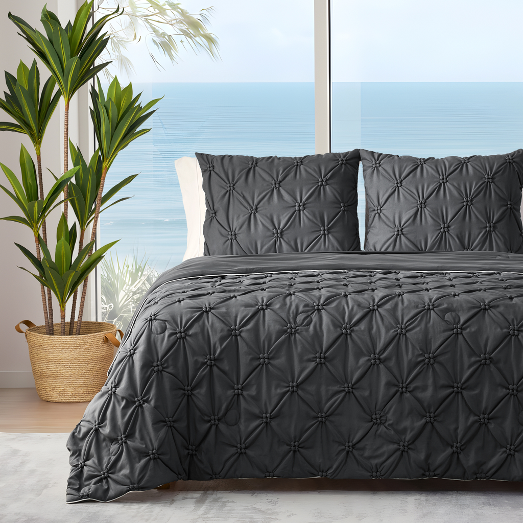 Elegant Pintuck Cooling Comforter | Breathable Lightweight Design for Hot Sleepers 5