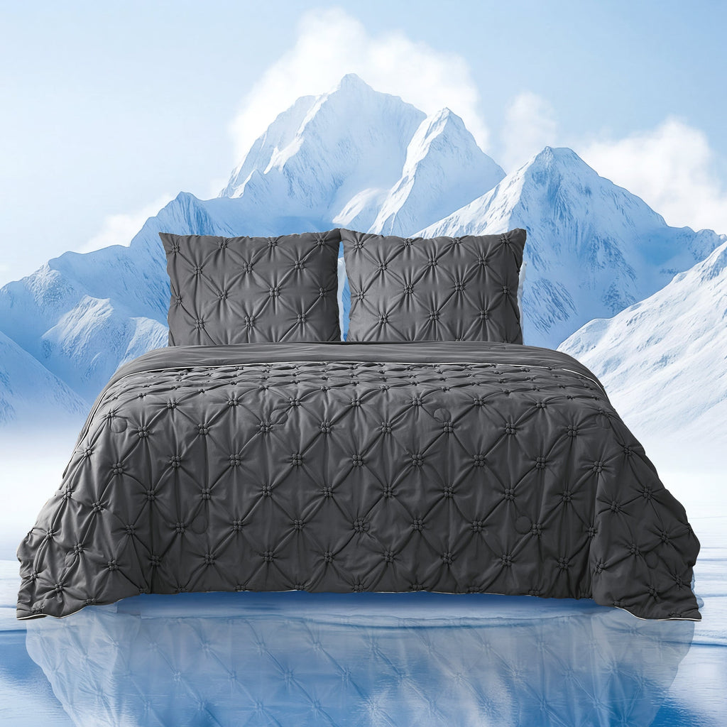 Elegant Pintuck Cooling Comforter with Breathable Fabric | Lightweight Design for Hot Sleepers 5
