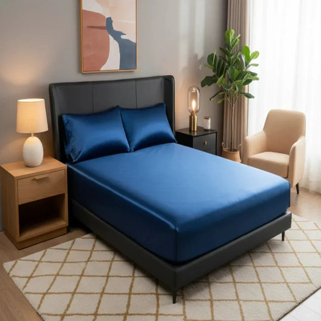 CoolSilk is-silke satenglaken med elastisk passform for varme sovende