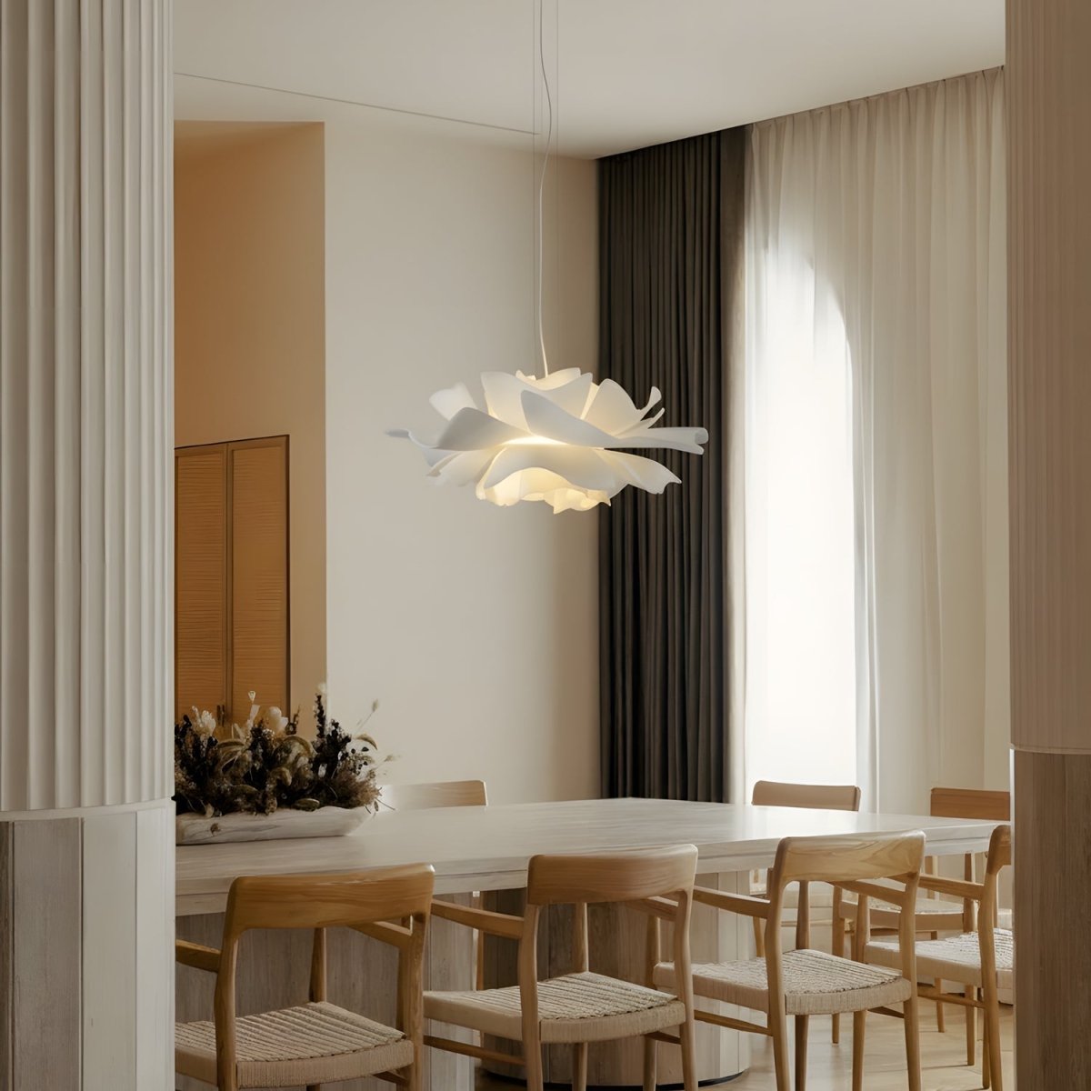 Luminale Lotus Sarkıt Lamba, Modern Yemek ve Oturma Odaları İçin Sıcak Işıkla